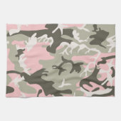 Rosa und grüne Camouflage, Militär, Armee Geschirrtuch (Horizontal)