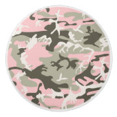 Rosa und grüne Camouflage, Militär, Armee Keramikknauf (Vorderseite)