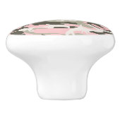 Rosa und grüne Camouflage, Militär, Armee Keramikknauf (Seitenansicht)