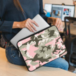 Rosa und grüne Camouflage, Militär, Armee Laptopschutzhülle<br><div class="desc">Elegantes,  stilvolles und raffiniertes Tarnmuster in Rosa und Grün. Moderne und trendige Geschenke,  perfekt für den militärischen Liebhaber in Ihrem Leben.</div>