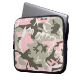 Rosa und grüne Camouflage, Militär, Armee Laptopschutzhülle (Vorderseite Links)