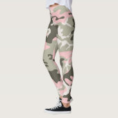 Rosa und grüne Camouflage, Militär, Armee Leggings (Links)