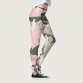 Rosa und grüne Camouflage, Militär, Armee Leggings (Rechts)