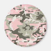 Rosa und grüne Camouflage, Militär, Armee Magnet (Vorne)
