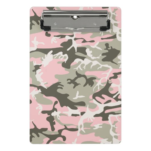 Rosa und grüne Camouflage, Militär, Armee Mini Klemmbrett (Vorderseite)