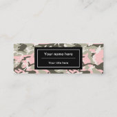 Rosa und grüne Camouflage, Militär, Armee Mini Visitenkarte (Rückseite)