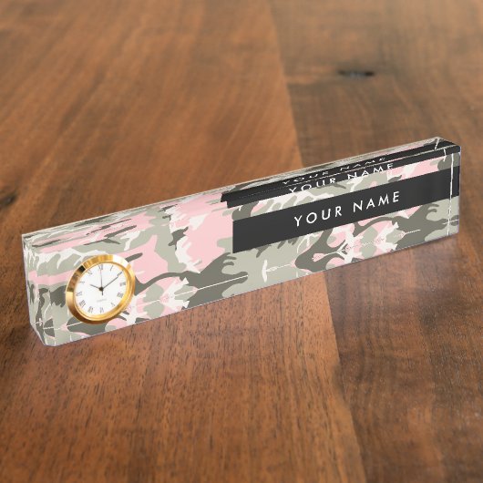 Rosa und grüne Camouflage, Militär, Armee Namensplakette (Seite)