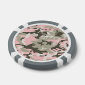 Rosa und grüne Camouflage, Militär, Armee Pokerchips (Einzeln)