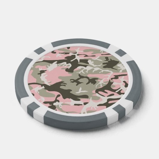 Rosa und grüne Camouflage, Militär, Armee Pokerchips (Einzeln)