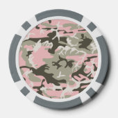 Rosa und grüne Camouflage, Militär, Armee Pokerchips (Rückseite)