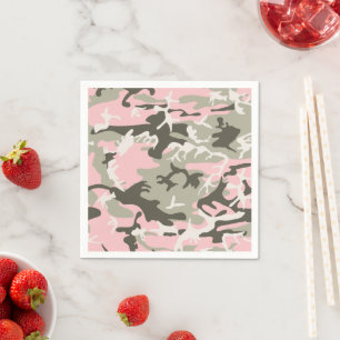 Rosa und grüne Camouflage, Militär, Armee Serviette