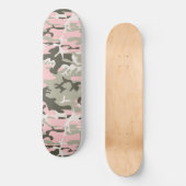 Rosa und grüne Camouflage, Militär, Armee Skateboard (Vorderseite)