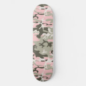 Rosa und grüne Camouflage, Militär, Armee Skateboard (Vorderseite)