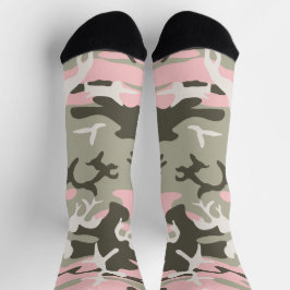 Rosa und grüne Camouflage, Militär, Armee Socken