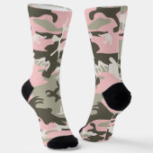 Rosa und grüne Camouflage, Militär, Armee Socken (Gewinkelt)