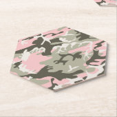 Rosa und grüne Camouflage, Militär, Armee Untersetzer (angewinkelt)