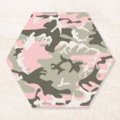 Rosa und grüne Camouflage, Militär, Armee Untersetzer (Vorderseite)