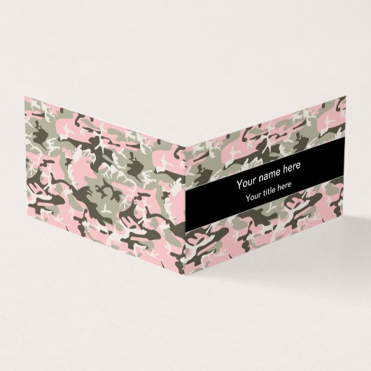 Rosa und grüne Camouflage, Militär, Armee Visitenkarten (Vorderseite)