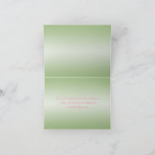 Rosa und grüne Damaskus Danke Karte (Innenseite)