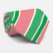 Rosa und grüne Diagonalstreifen, mit feinen Streif Krawatte (Gerollt)