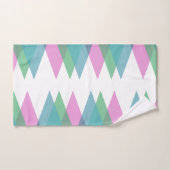 Rosa und grüne Dreiecke Badhandtuch Set (Handtuch)
