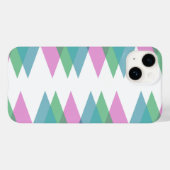 Rosa und grüne Dreiecke Case-Mate iPhone Hülle (Rückseite (Horizontal))