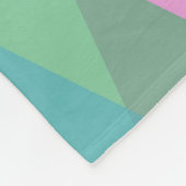 Rosa und grüne Dreiecke Fleecedecke (Ecke)