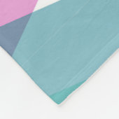 Rosa und grüne Dreiecke Fleecedecke (Ecke)