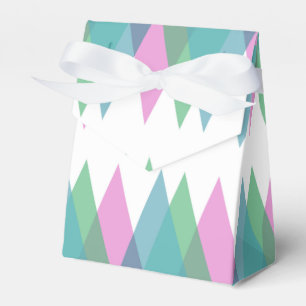 Rosa und grüne Dreiecke Geschenkschachtel
