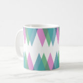 Rosa und grüne Dreiecke Kaffeetasse (Vorderseite Links)