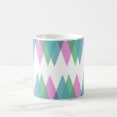 Rosa und grüne Dreiecke Kaffeetasse (Mittel)