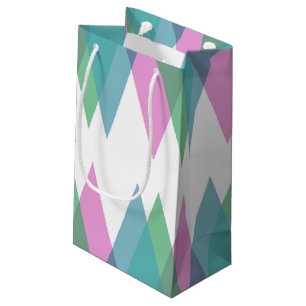 Rosa und grüne Dreiecke Kleine Geschenktüte