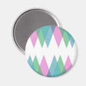 Rosa und grüne Dreiecke Magnet (Vorderseite/Rückseite)