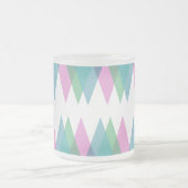 Rosa und grüne Dreiecke Mattglastasse (Mittel)