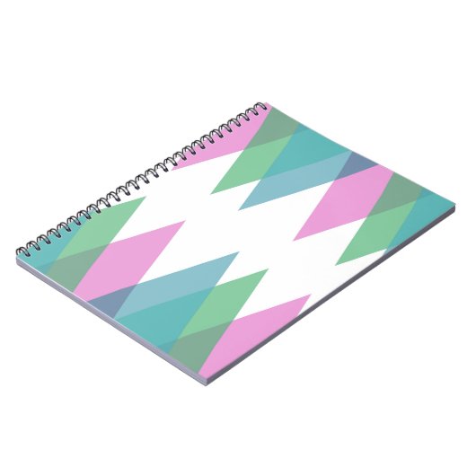 Rosa und grüne Dreiecke Notizblock (Linke Seite)