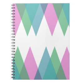 Rosa und grüne Dreiecke Notizblock