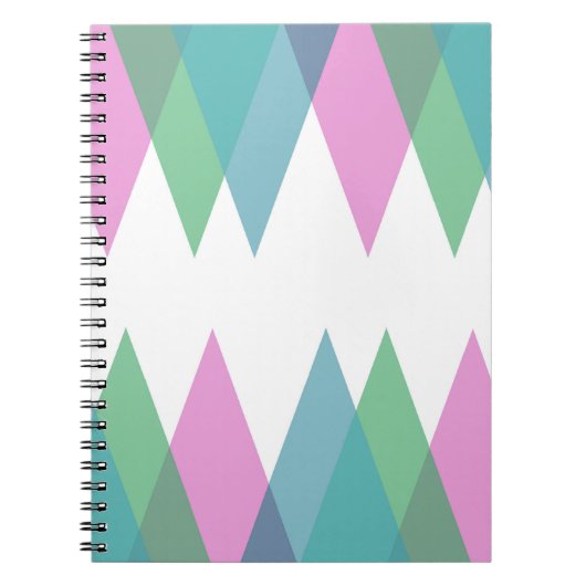Rosa und grüne Dreiecke Notizblock (Vorderseite)