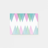 Rosa und grüne Dreiecke Post-it Klebezettel (Vorderseite)