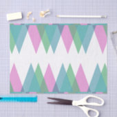 Rosa und grüne Dreiecke Seidenpapier (Handwerk)