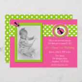 Rosa und grüne einladung (Vorne/Hinten)