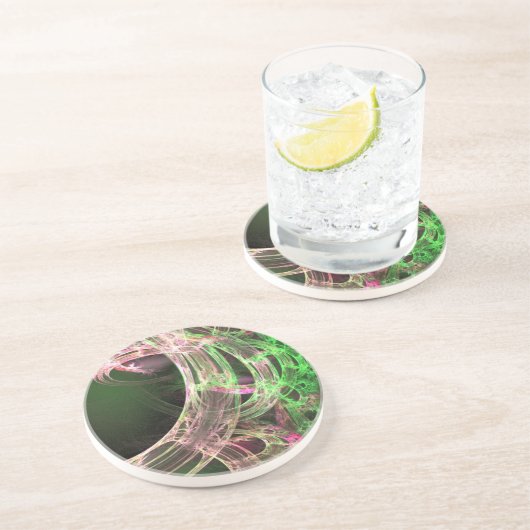 Rosa und grüne Energie Untersetzer (Seite)