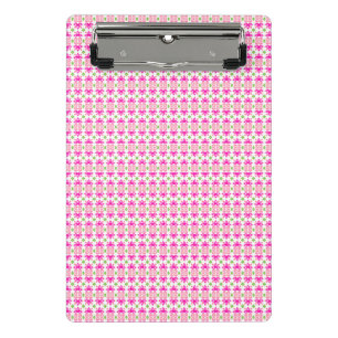 Rosa und grüne Farbblock-Blumen-Mini-Clipbord Mini Klemmbrett