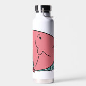 Rosa und grüne Fische Trinkflasche (Links)