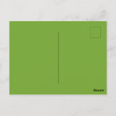 Rosa und grüne Flora in Schwarz Danke Postcard Postkarte (Rückseite)