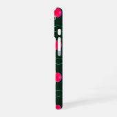 Rosa und grüne Floral-iPhone-Hülle mit Namen iPhone 16 Hülle (Linke Seite)