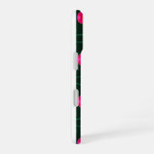 Rosa und grüne Floral-iPhone-Hülle mit Namen iPhone 16 Hülle (Rechte Seite)