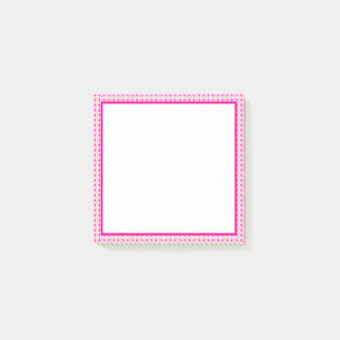 Rosa und grüne florale Haftnotiz Post-it Klebezettel