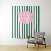 Rosa und grüne Foto der 50er Jahre Wandteppich (Beispiel)