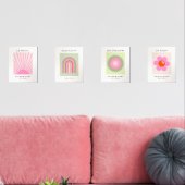 Rosa und grüne Gallerie Boko Trendy Gallery Bilderwand Sets (Wohnzimmer)