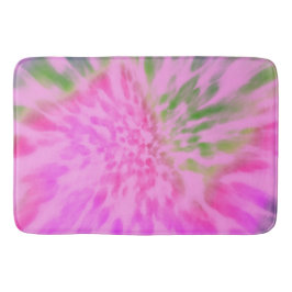 Rosa und grüne gefärbte Krawatte Badematte